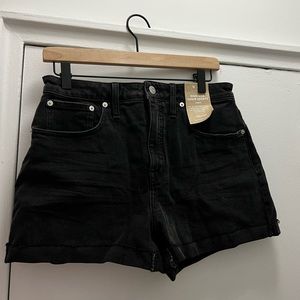 Madewell NWT High Rise Curvy Dark Denim Shorts 6/28